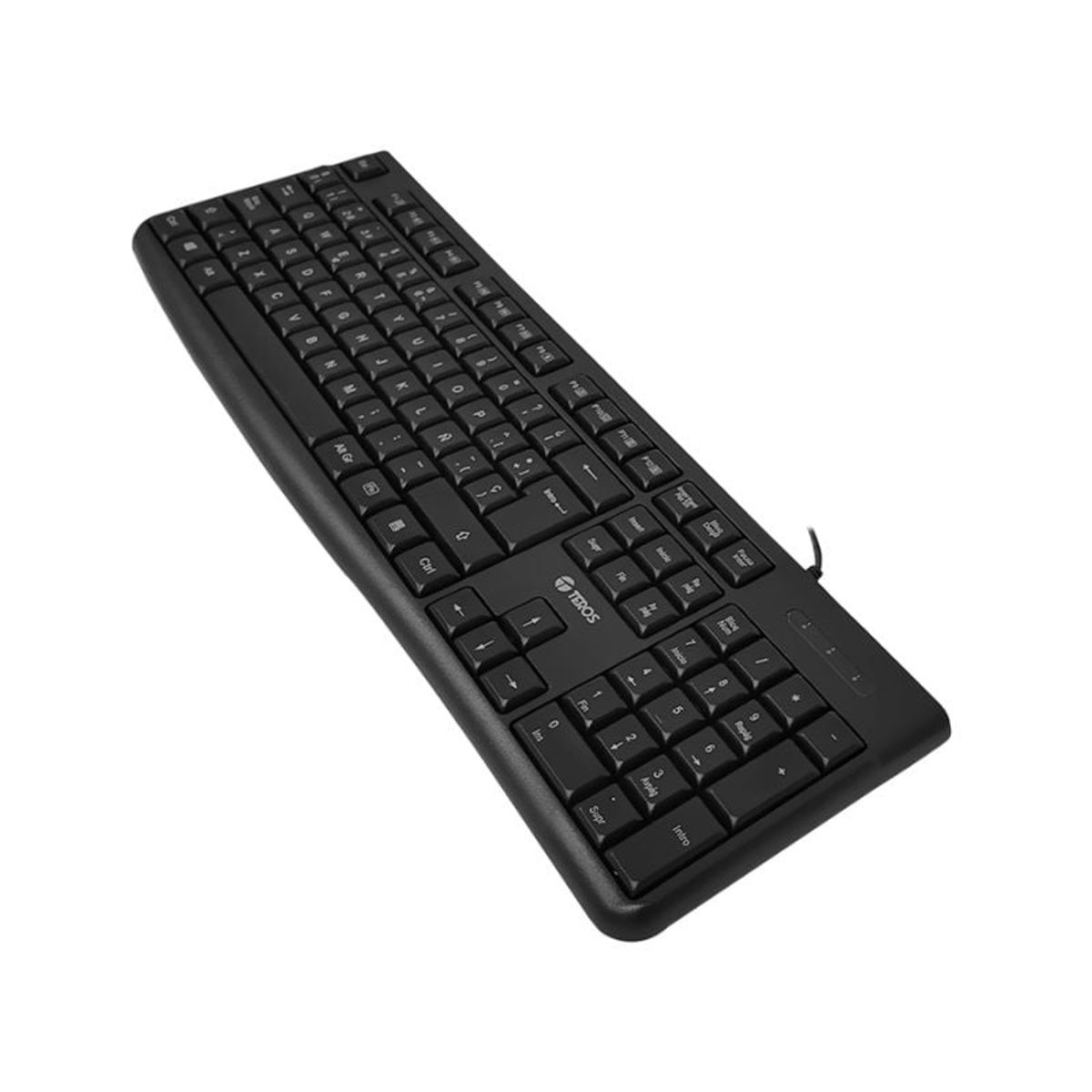 TEROS - Teclado Multimedia Teros Alambrico USB 2.0 Negro (TE-4067S)