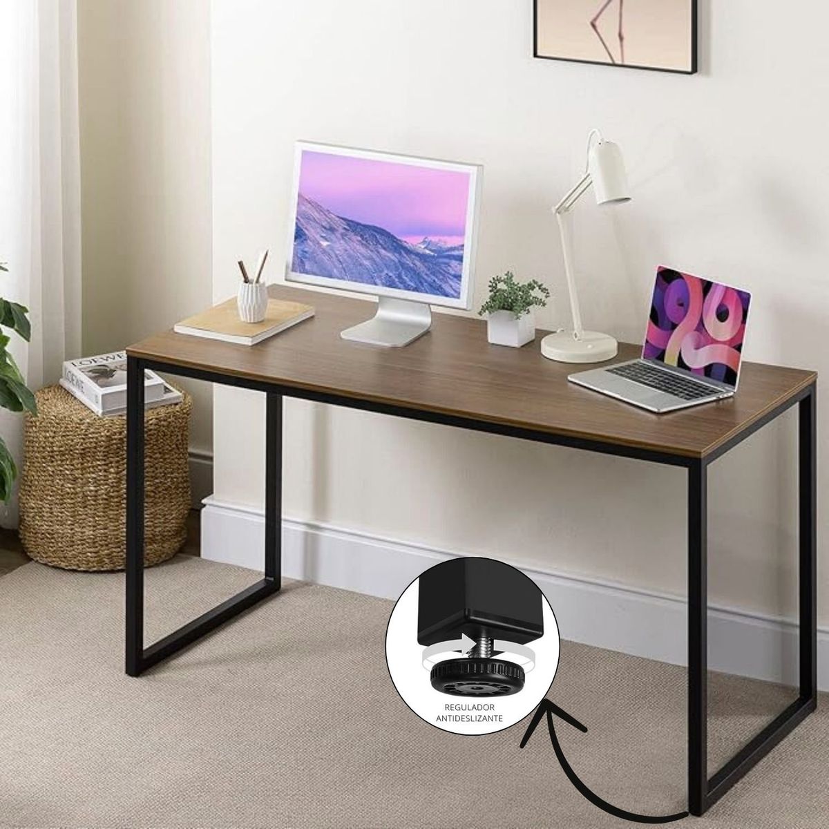 GENERICO - Combo Summer Escritorio Gales + Cajonera Negra Coricha Home