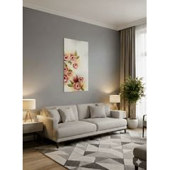 Cuadro Decorativo Blanco Con Mandala De Flor De Loto - 60 Cm, Ideal Para Dar Un Toque Zen A Tu Pared