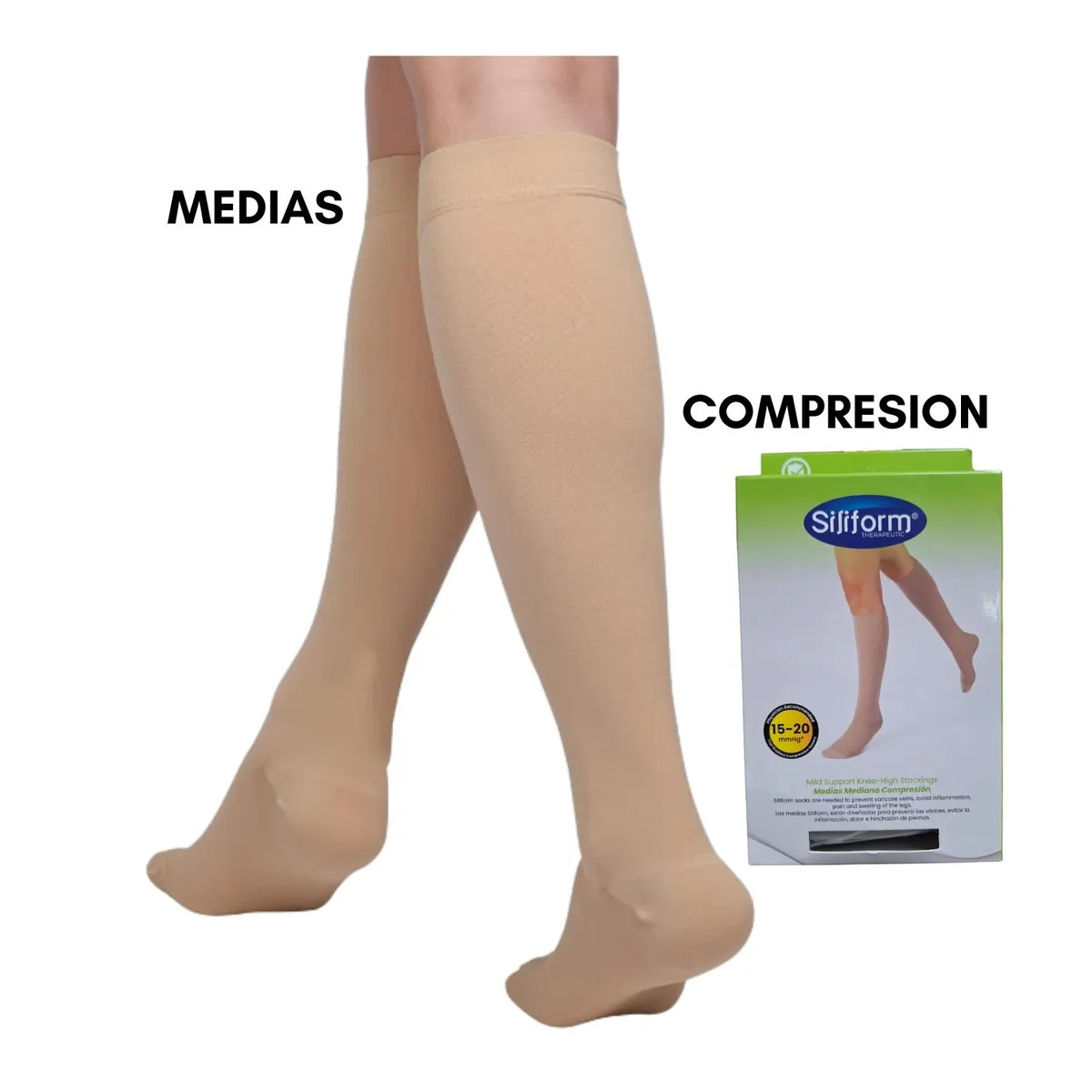 SILIFORM - Medias Elasticas de Comprecion Antivarices 15-20 MmHg