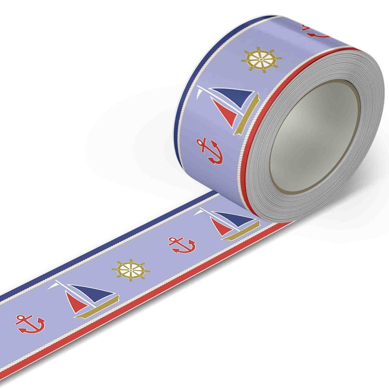 GENERICO - 5.9 mts de Cenefa Infantil autoadhesivo decorativo Barcos