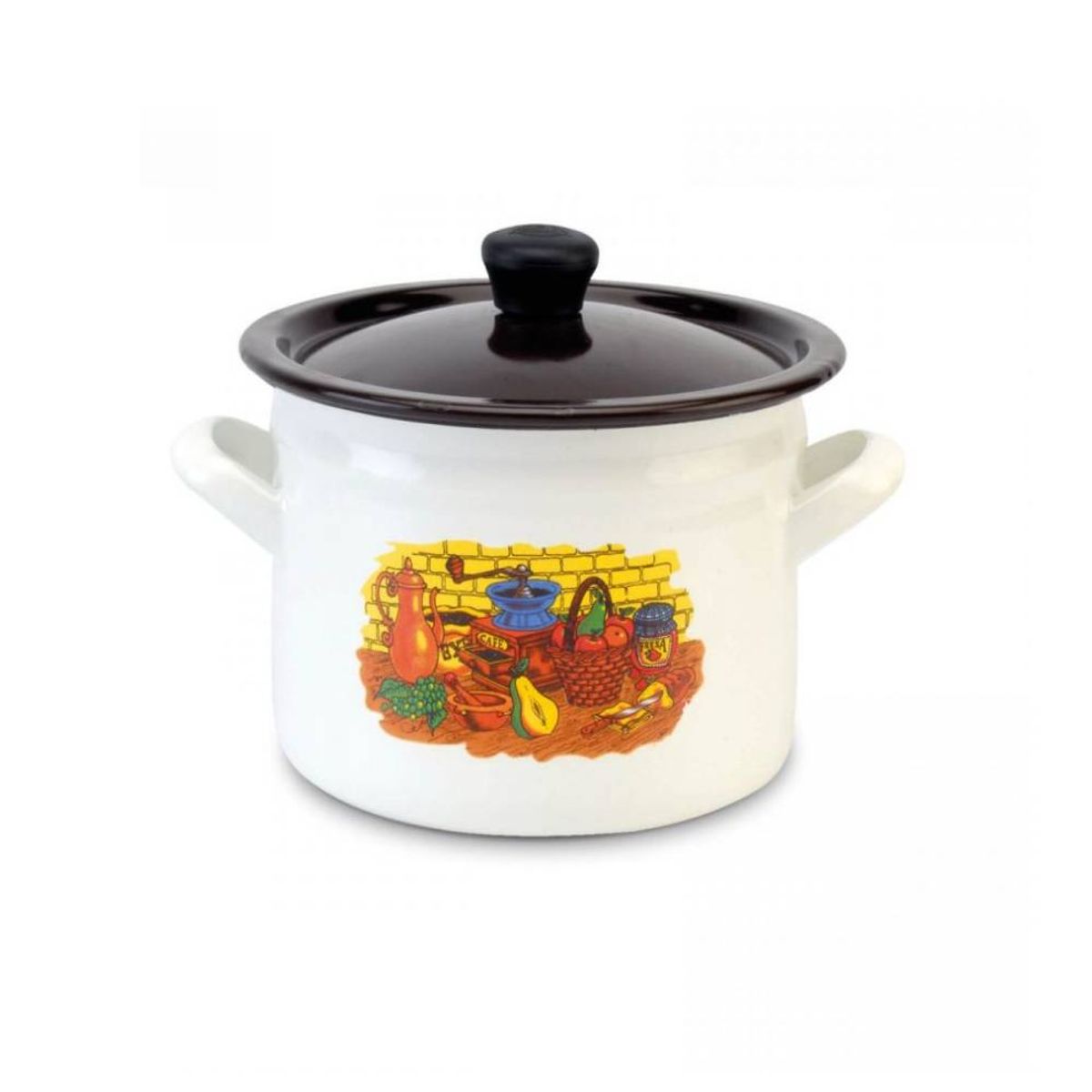 RECORD - Olla Acero Vitrificado Recta Decorado N°18