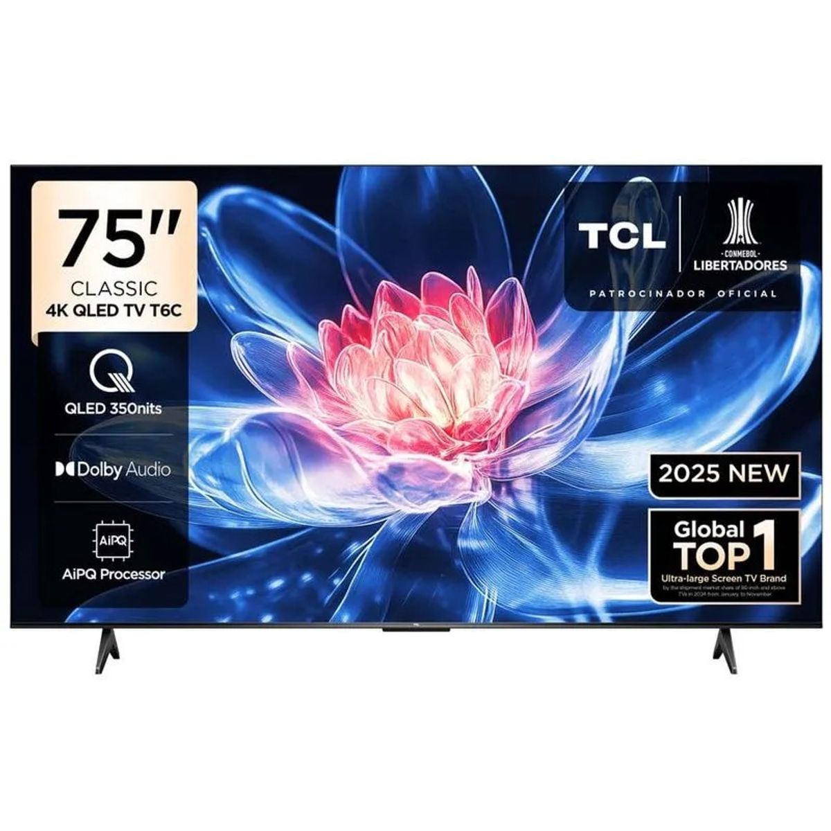TCL - Televisor TCL QLED 75" Smart TV Ultra HD 4K Año 2025 75T6C