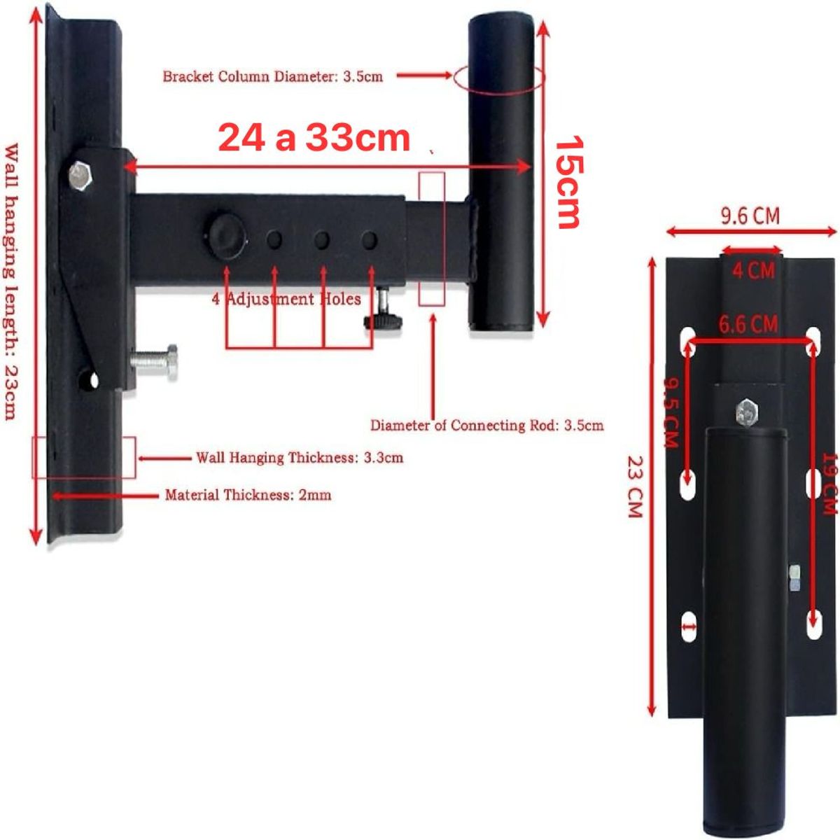 GENERICO - SOPORTE PARA PARLANTE PROFESIONAL DE SONIDO EN PARED