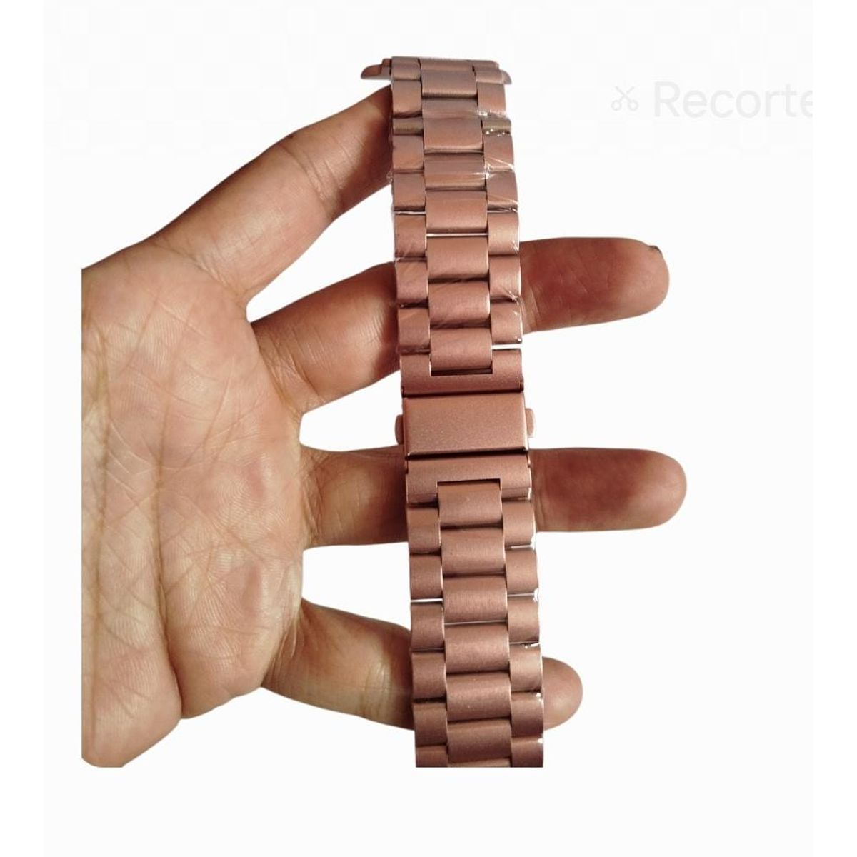 GENERICO - CORREA DE ACERO INOXIDABLE PARA APPLE WATCH ROSE GOLD 42 44