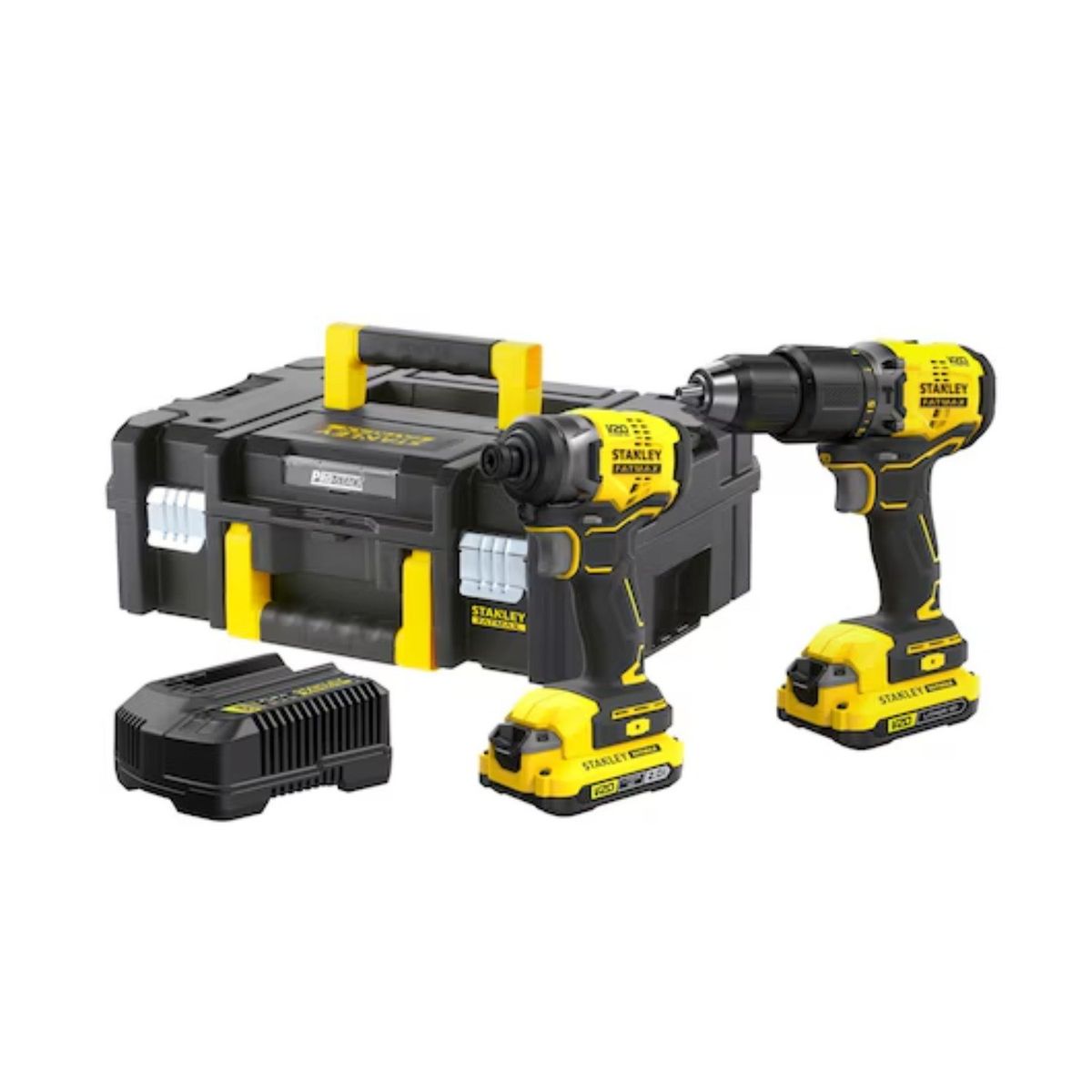 STANLEY - Combo taladro percutor Atornillador de impacto 20V BRUSHLESS