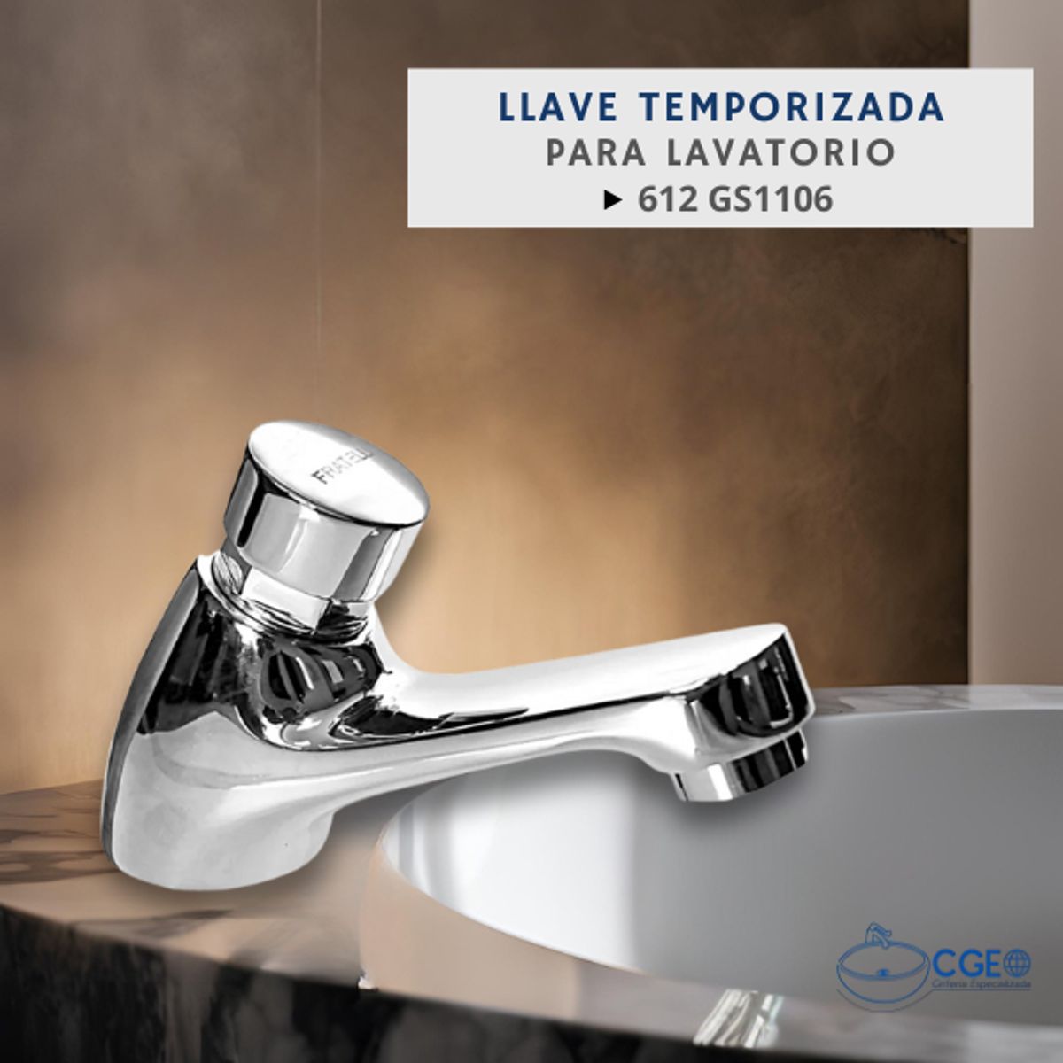 XM - LLAVE DE LAVATORIO TEMPORIZADO AL MUEBLE PESADO 612 GS1106
