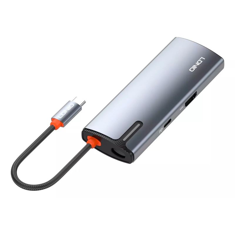 LDNIO - Adaptador Ldnio Ds-16h Hub 6 En 1 Pd30100w Max 4k Hd Velocidad 5 Gbps