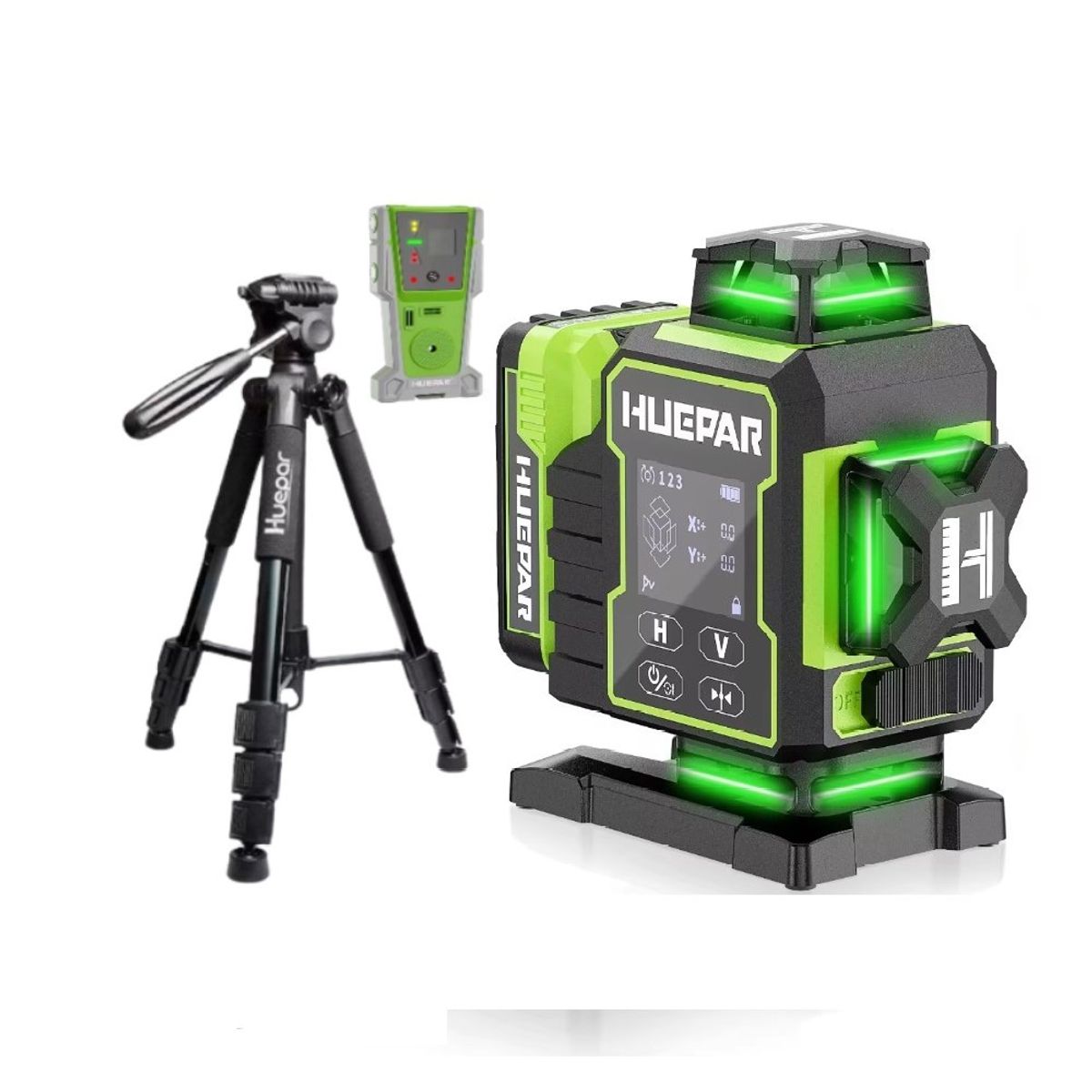 HUEPAR - Combo Completo Nivel laser Huepar 2024 W04CG 16 líneas+ DISTANCIOMETRO