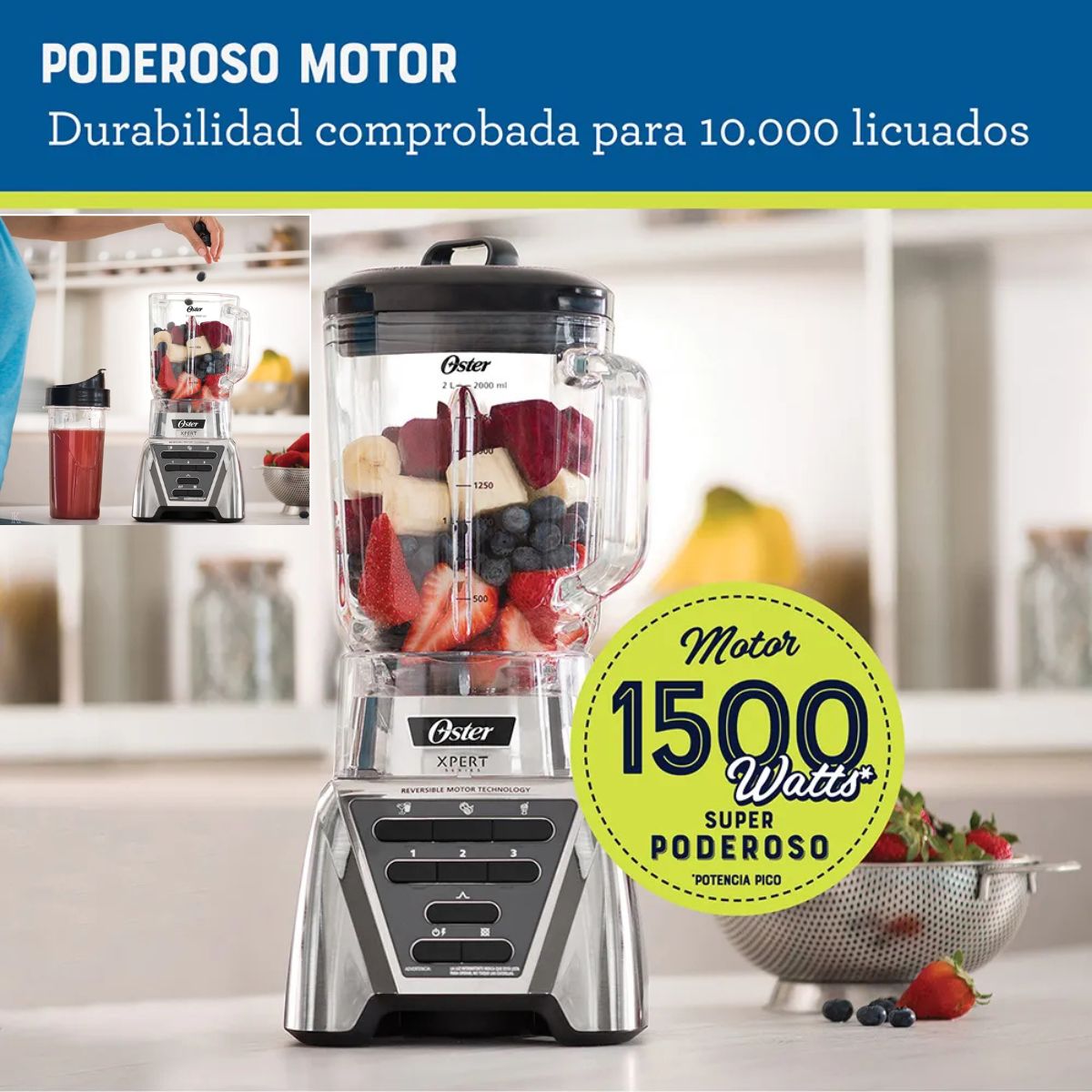 OSTER - Licuadora Oster® Xpert Series™ vaso Boroclass® BLST3A-CPG