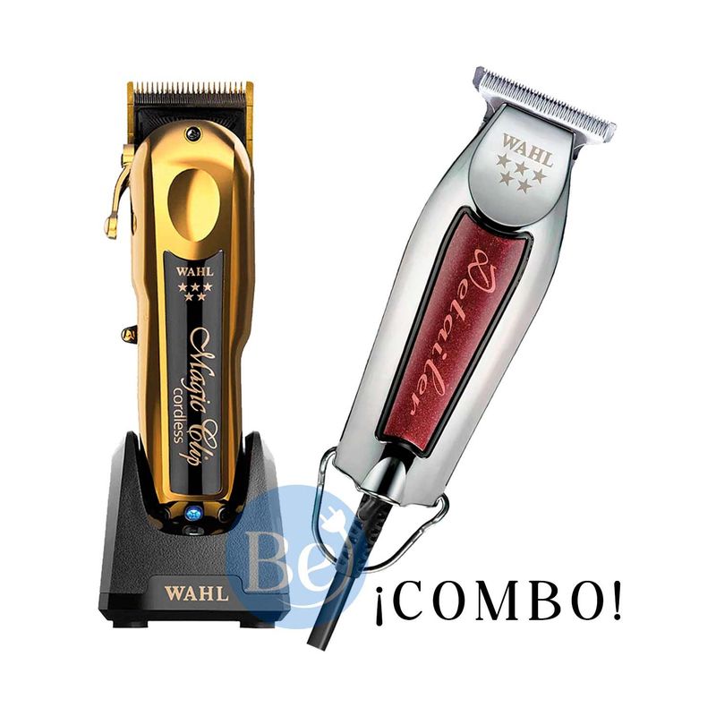 WAHL - Combo Wahl Cortadora Magic Clip Gold 08148-708 y Trimmer Detailer
