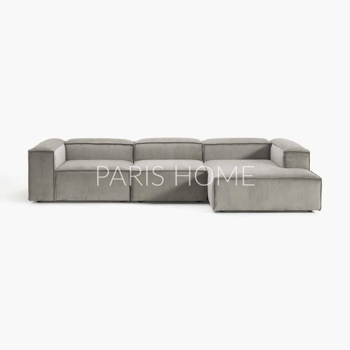 GENERICO - Sofá Esquinero Derecho Monarch Pana - Gris