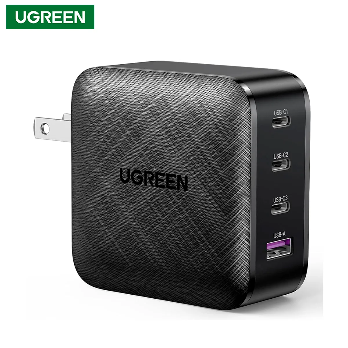UGREEN - Cargador Ugreen 65w carga rapida 4 puertos USB-C GaN PD