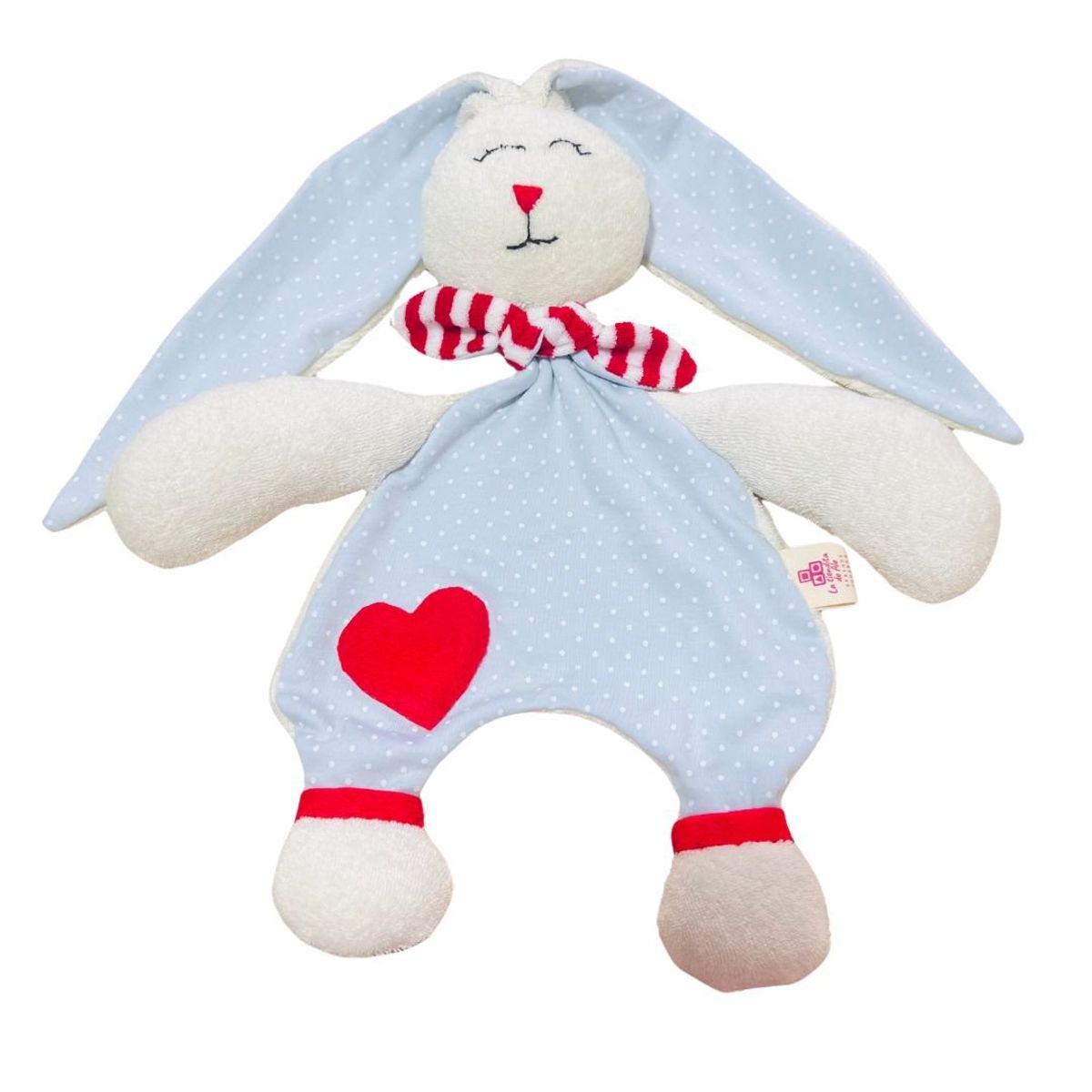 LA TIENDITA DE ALE APRENDE JUGANDO - Muñeco de Apego sensorial La tiendita de Ale Conejo Celeste