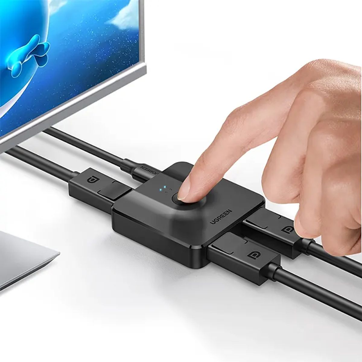 UGREEN - Switch DisplayPort Bidireccional 2 en 1 UGREEN