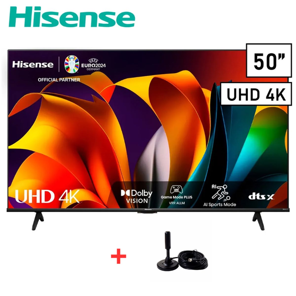 HISENSE - TELEVISOR HISENSE 50 PULGADAS 50A6N + Antena Digital