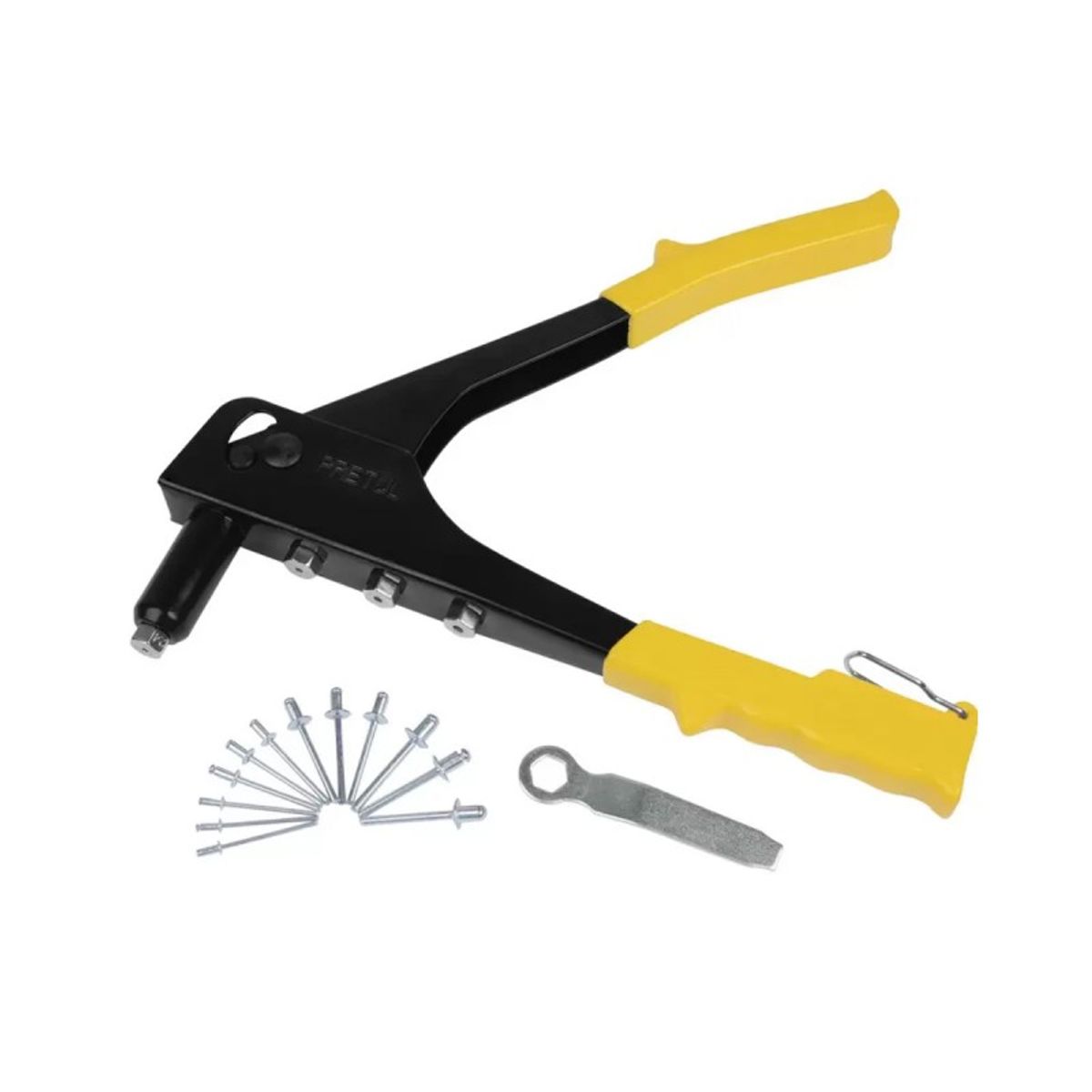 PRETUL - Remachadora Manual de 10" con 4 Boquillas con Remaches