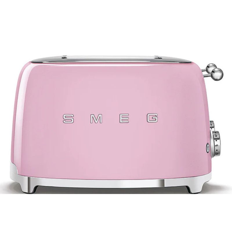 SMEG - TOSTADORA 4x4 REBANADAS RETRO SMEG COLOR ROSADO