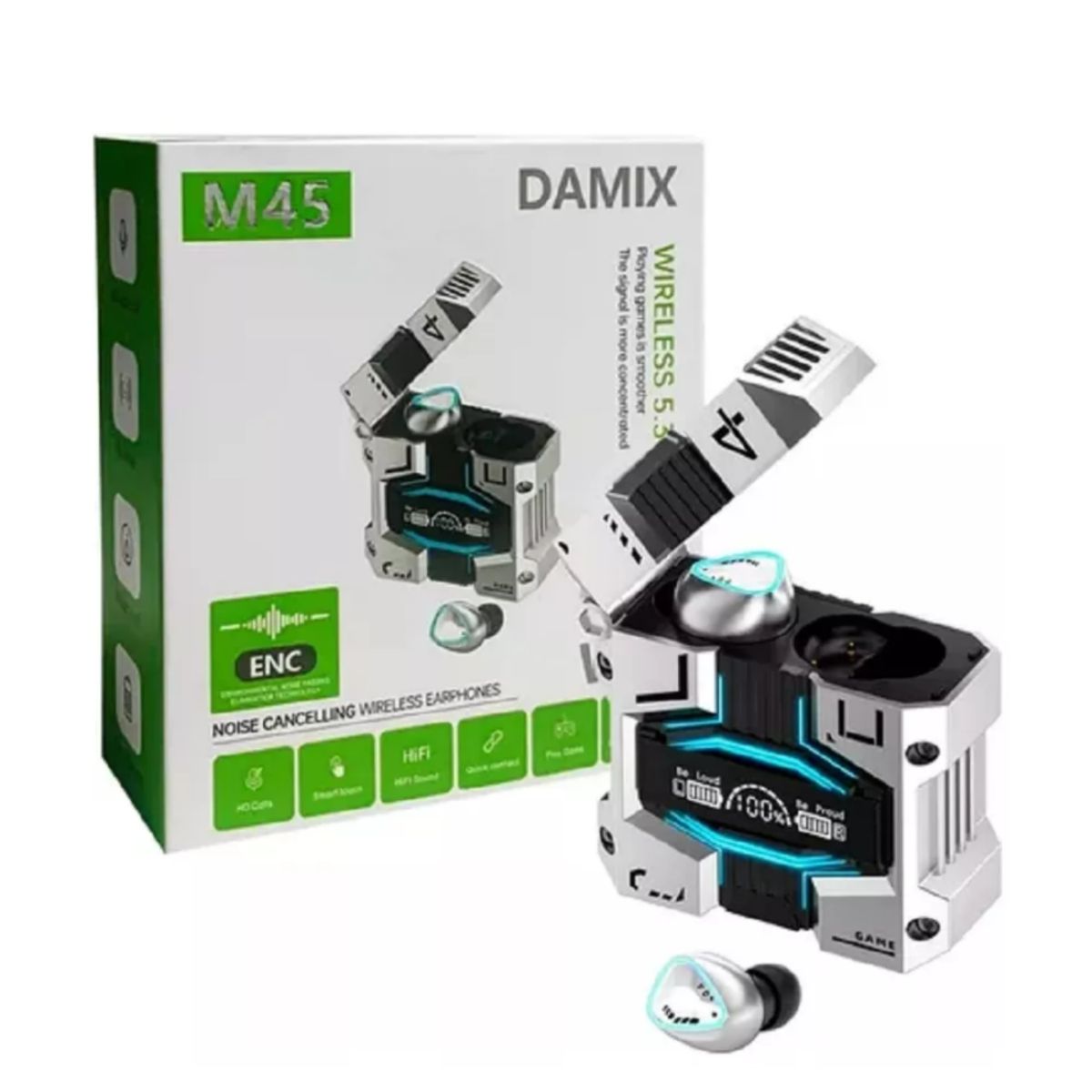 GENERICO - AUDIFONOS INALAMBRICO M45 GAMER BLUETOOTH GRIS