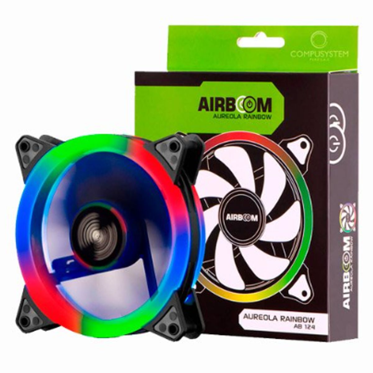 AIRBOOM - Cooler Gamer Aureola RAINBOW AB124 12CM FAN AIRBOOM