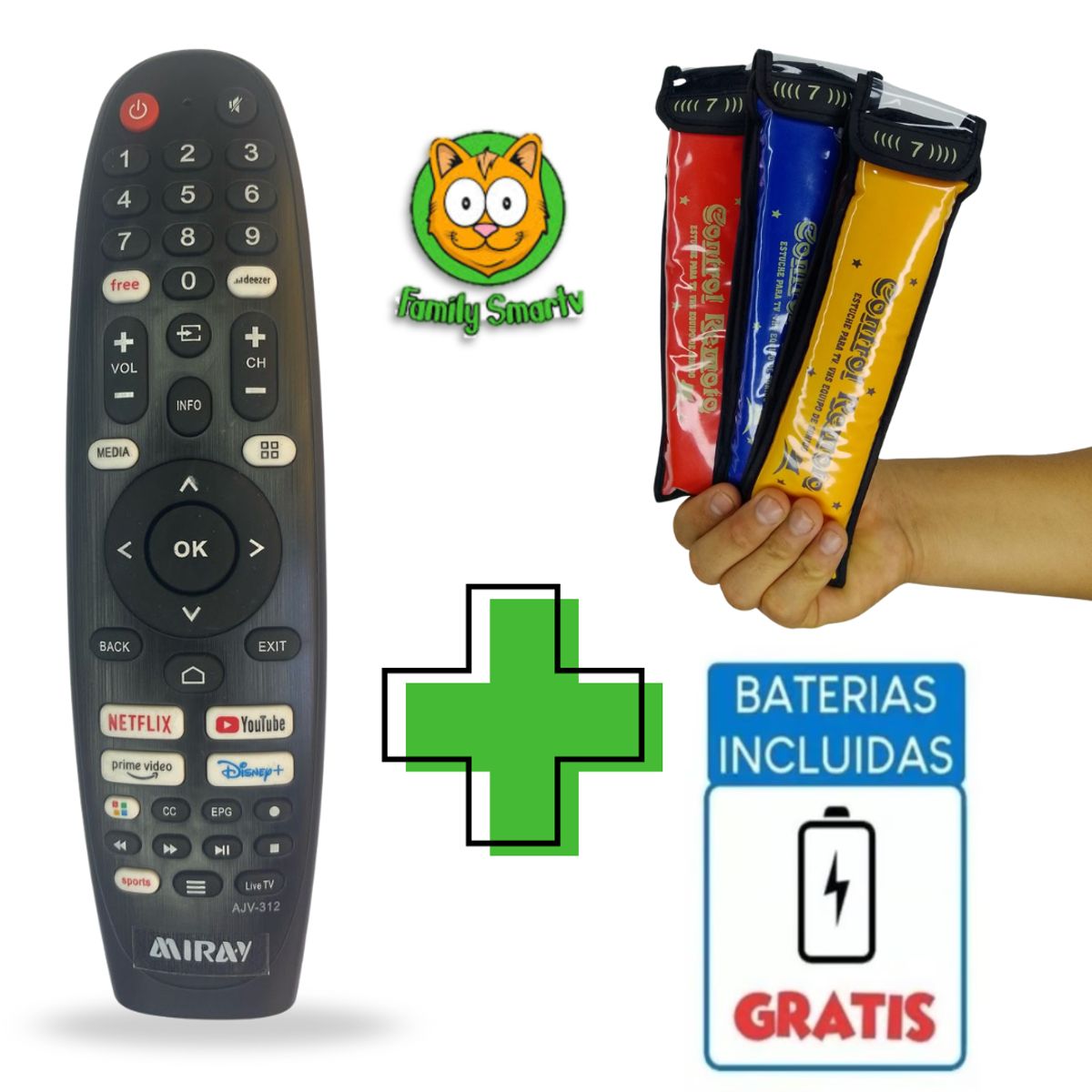 GENERICO - Control Remoto Miray Magic 4K 2024 + Funda