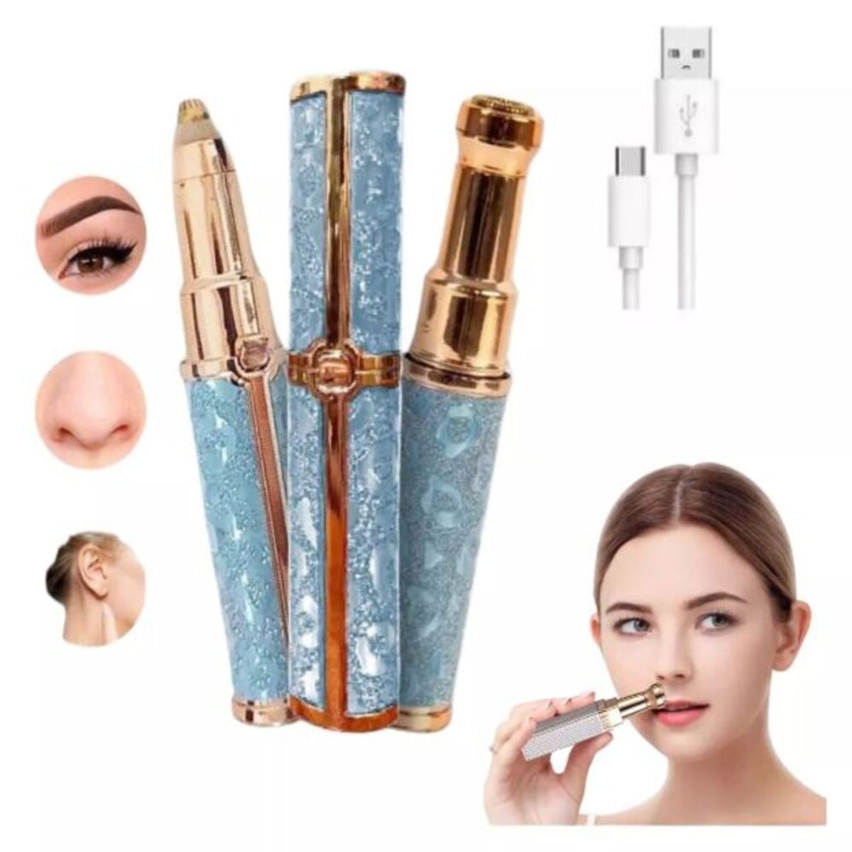 GENERICO - Depilador Inalámbrico  2 en 1 Para Cejas Y Cuerpo