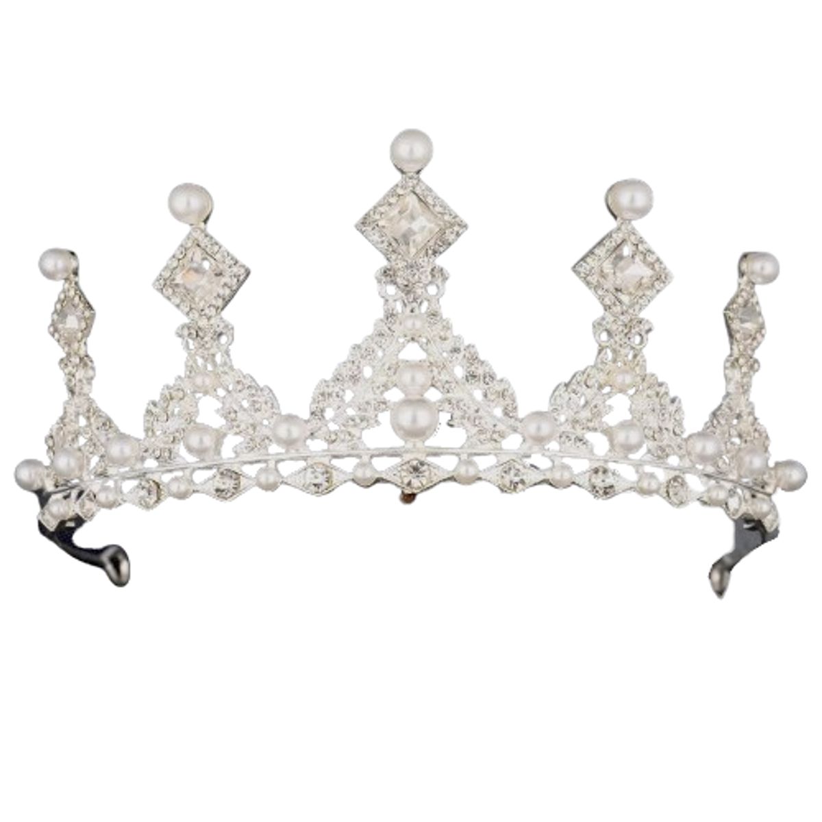 GENERICO - Tiara de princesa color plata