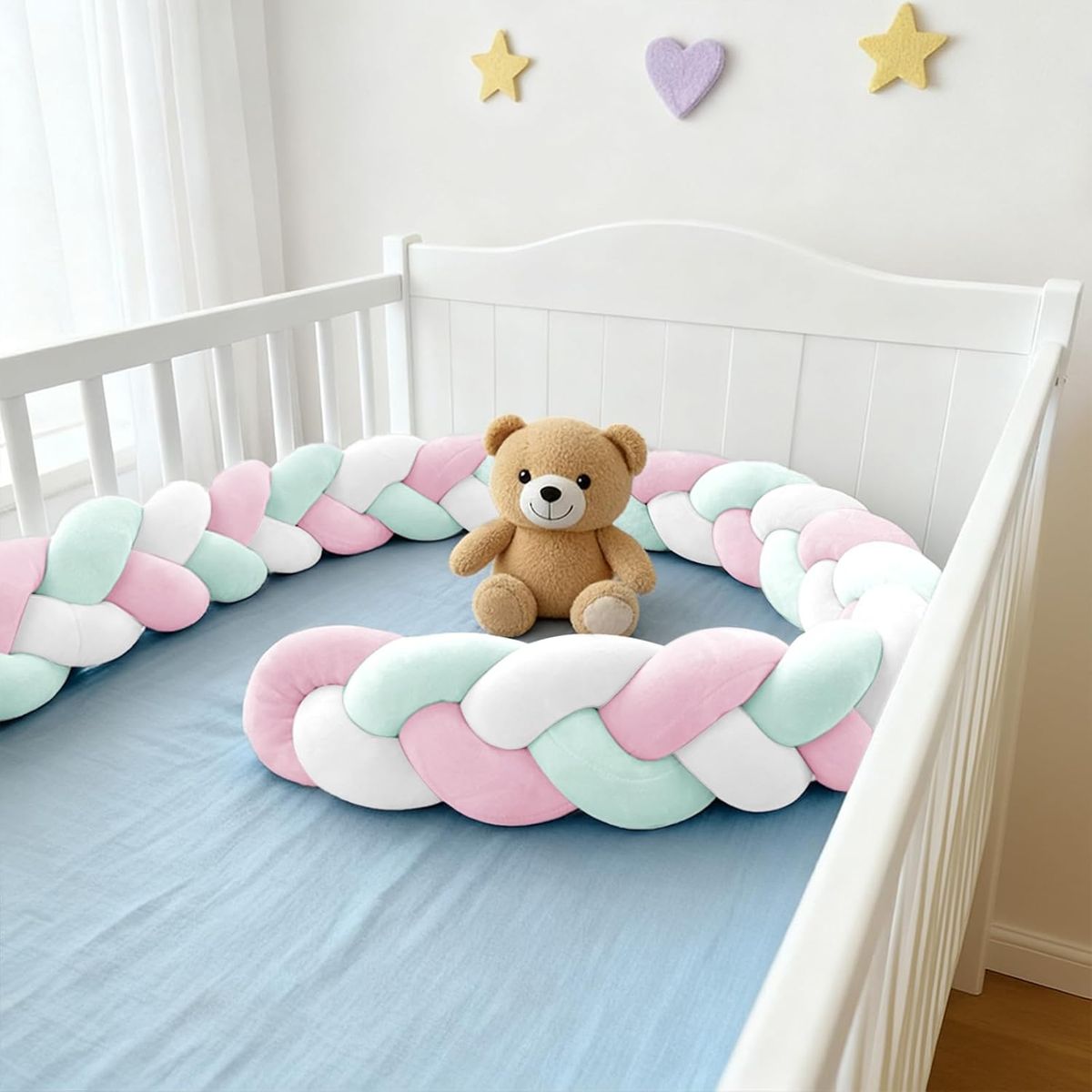 GENERICO - Protector de cuna trenzado 4 metros