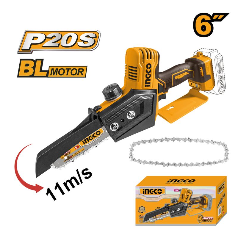 INGCO TOOLS - MINI MOTOSIERRA INGCO 20V 6 15CM 11MS CGSLI2068