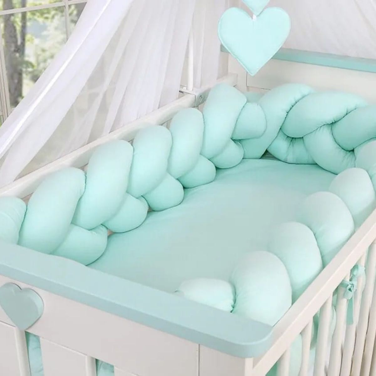 GENERICO - Protector de cuna trenzado 4 metros Thadi Sumaq