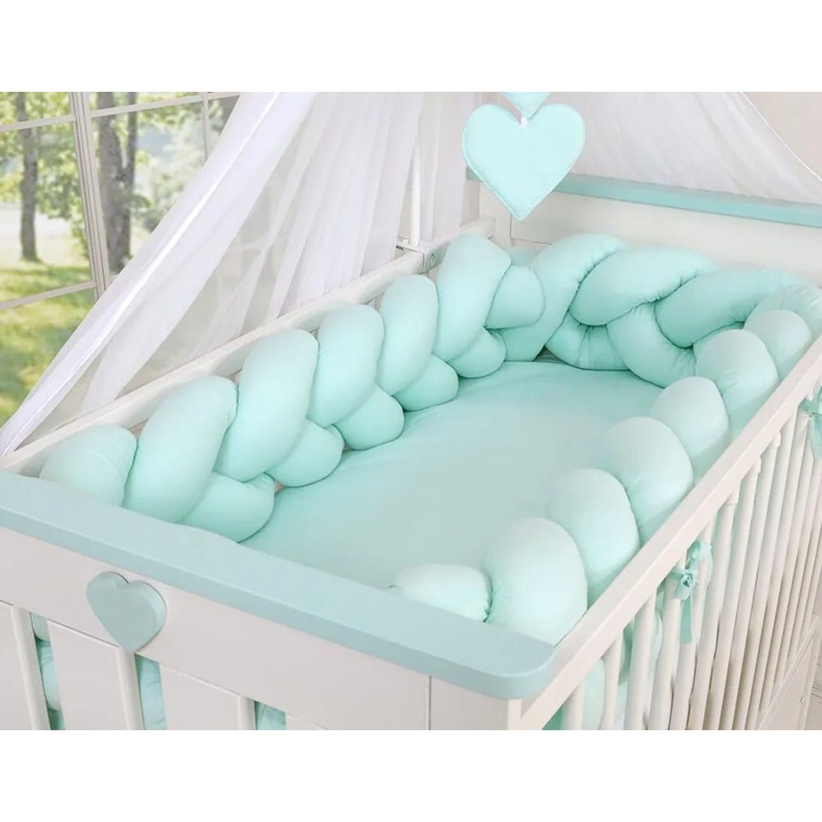 GENERICO - Protector de cuna trenzado 4 metros Thadi Sumaq