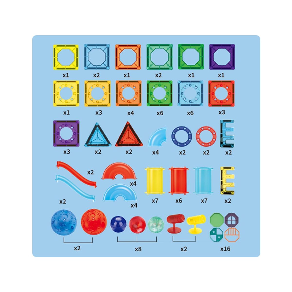 GRUPO CB - Bloques Magnéticos 110 pzs