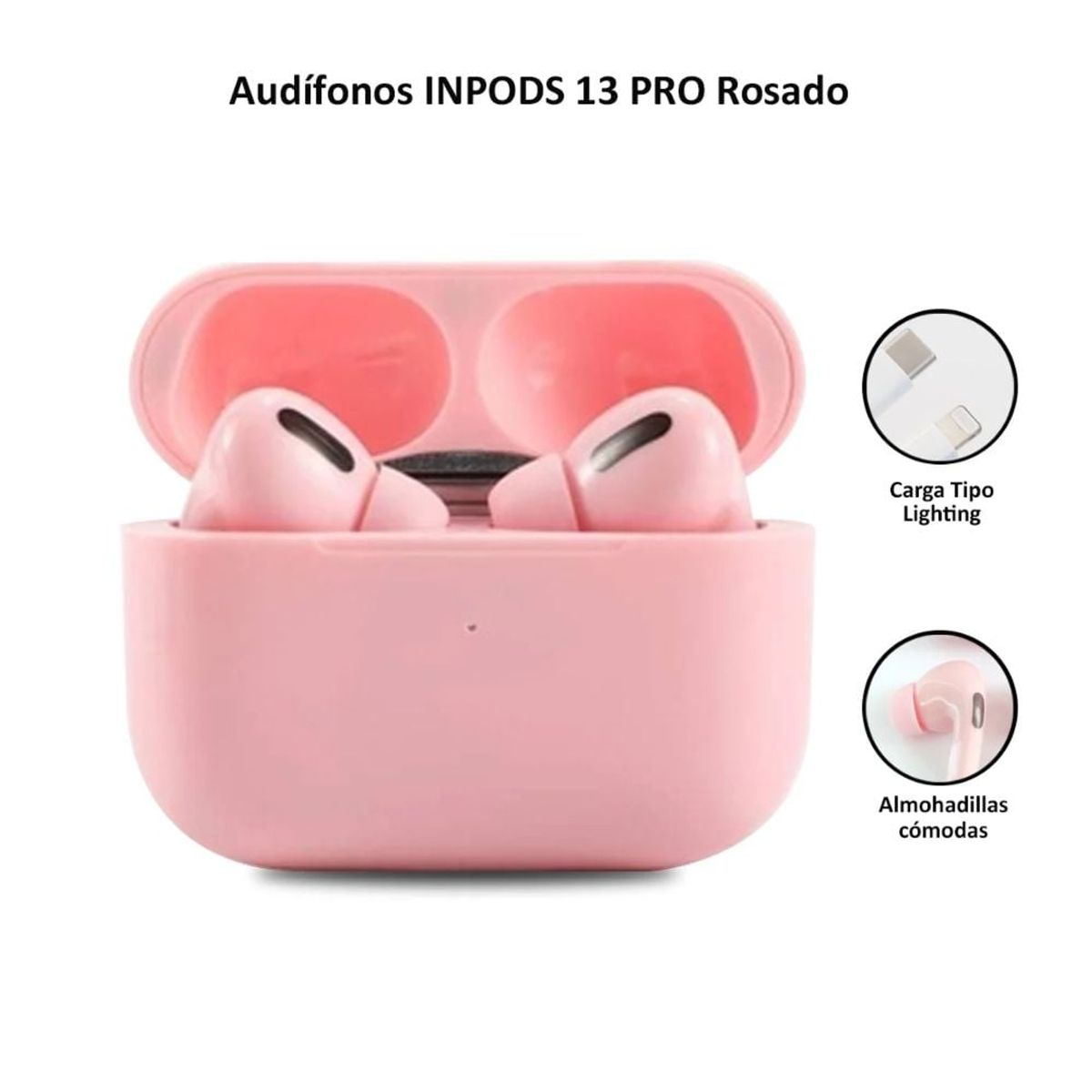GENERICO - Audífonos Inalambricos Inpods 13 Rosado