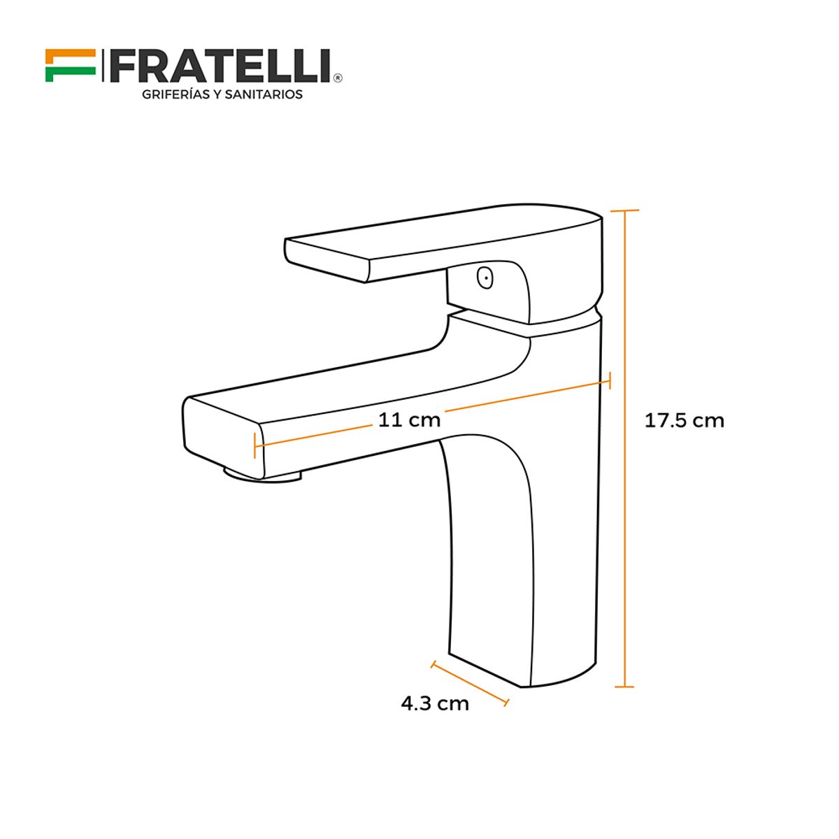 FRATELLI - Mezcladora Para Lavatorio Torino-1 Gold - Fratelli Premium