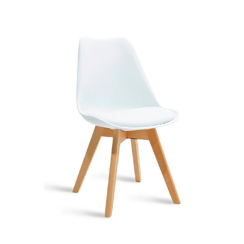OFIDEAS - Silla De Comedor Ema Tapiz Acolchada Blanco Ofideas