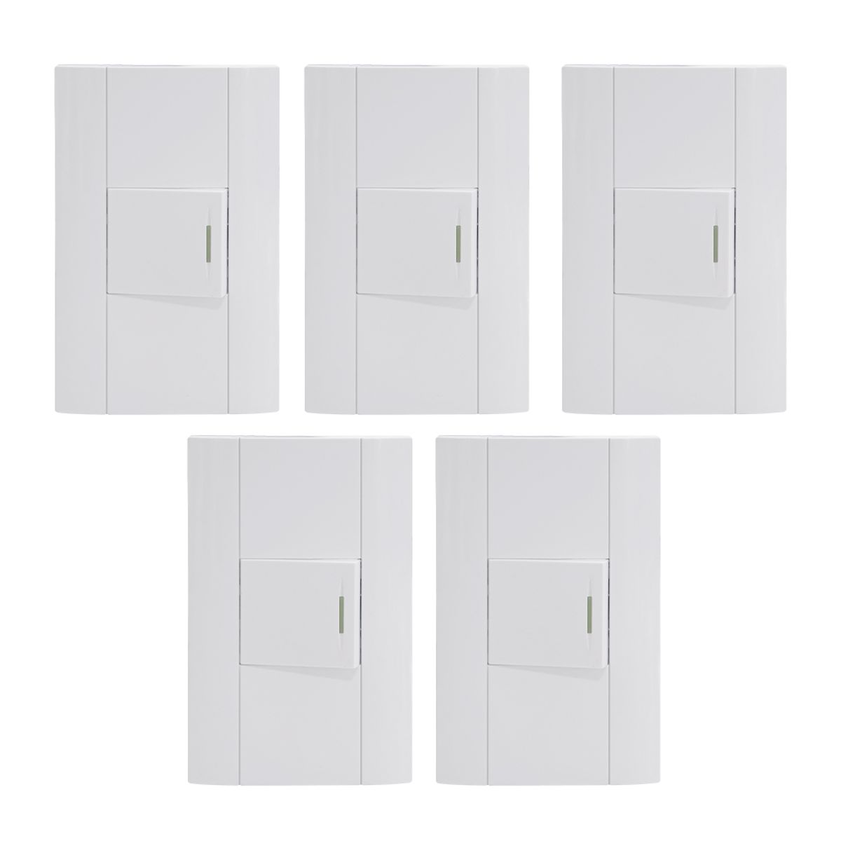 KLISMAN - Interruptor simple blanco Pack x 5 Klisman