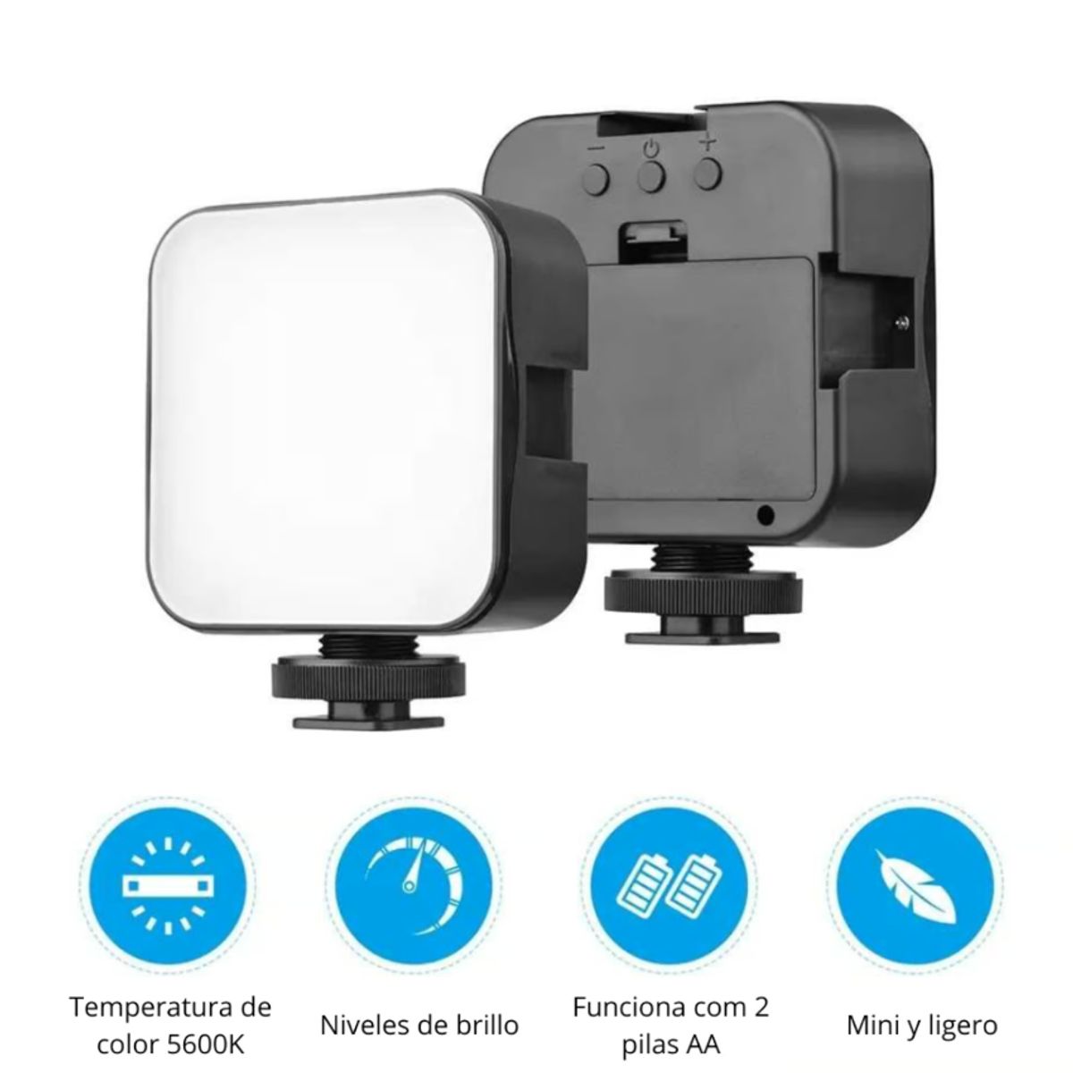 GENERICO - Estabilizador Video Celular Camara y GoPro + Panel Led + Control + Mic