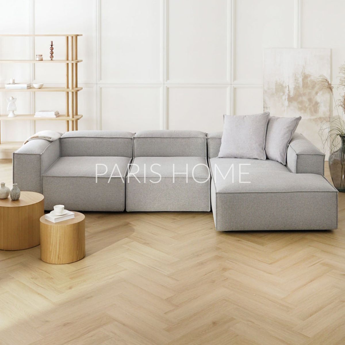 GENERICO - Sofá Esquinero Derecho Monarch Tejido - Gris