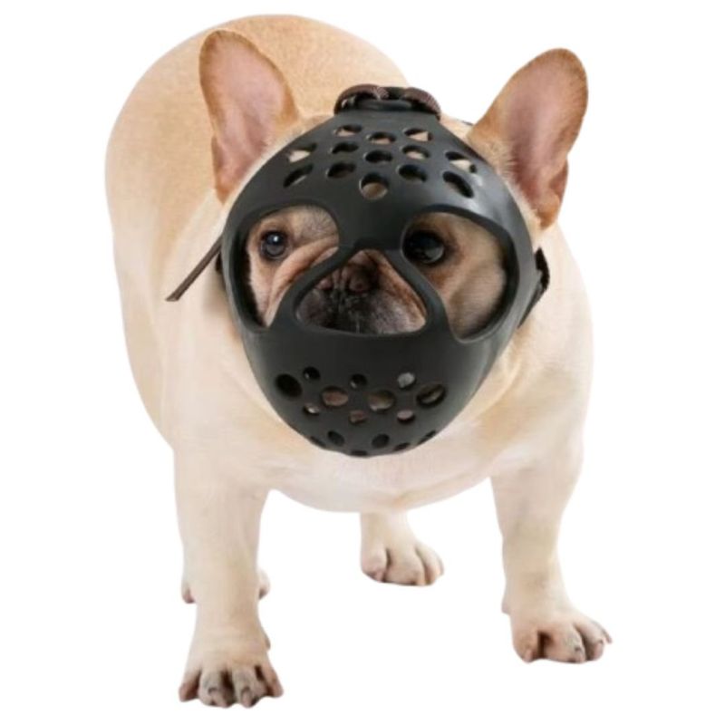 GENERICO - Bozal Máscara De Silicona para Perros de Cara Plana Talla L