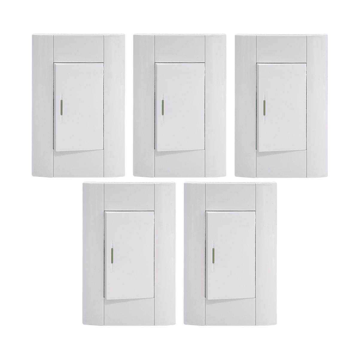 KLISMAN - Interruptor simple PC blanco Pack x 5 Klisman