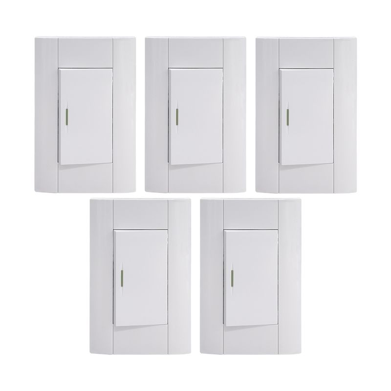 KLISMAN - Interruptor simple PC blanco Pack x 5 Klisman