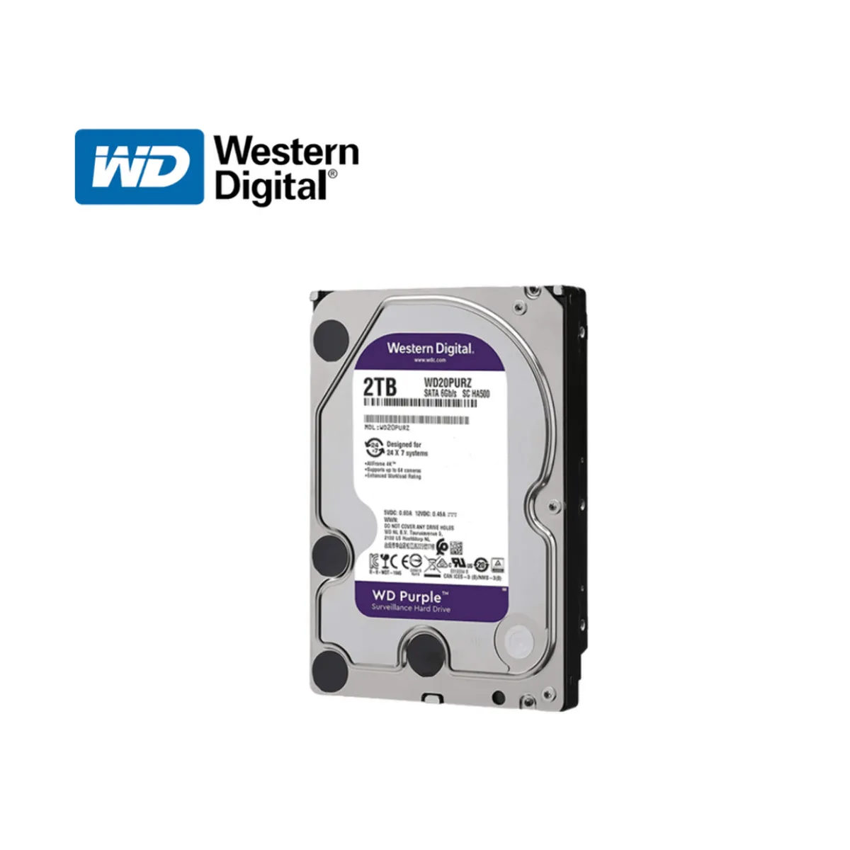 WESTERN DIGITAL - WD-HDD2TB DISCO DURO SATA 2TB 2000GB ESPECIAL PARA DVR