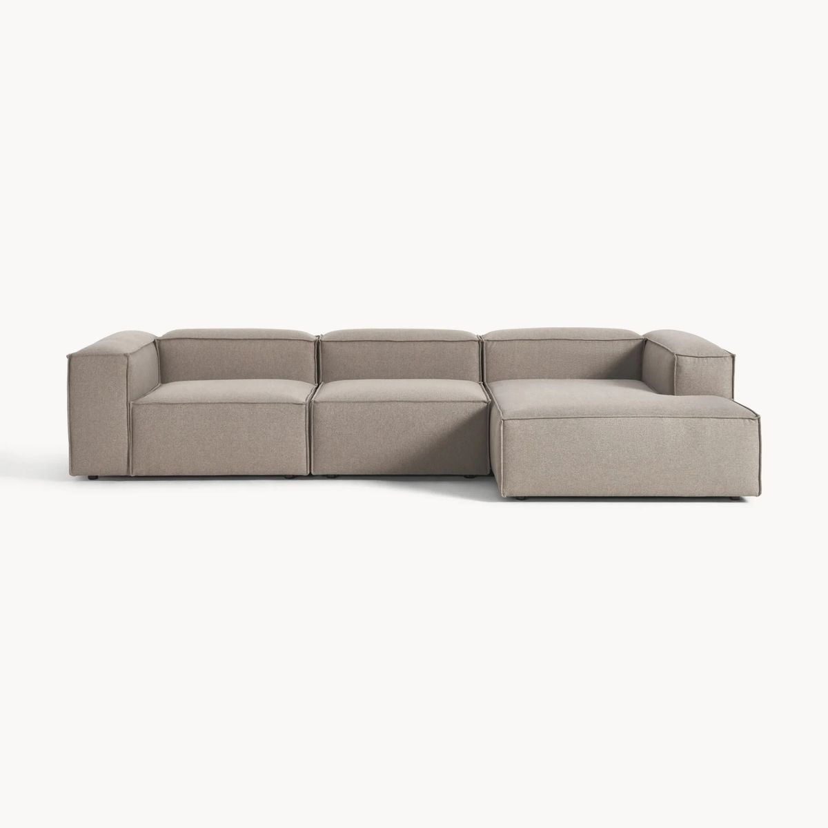 GENERICO - Sofá Esquinero Derecho Monarch Tejido -  Taupe