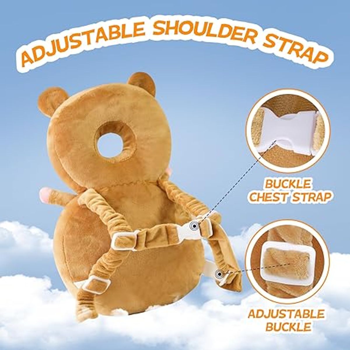 GENERICO - Protector de Cabezas para Bebes Cojín con Diseño Tigre