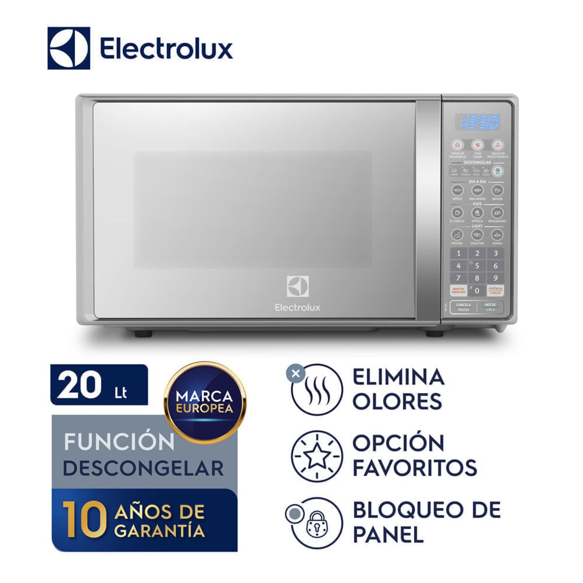 ELECTROLUX - Combo Microondas 20L EMDO20S2GSRUG + Tapers X2 A15338401 Electrolux