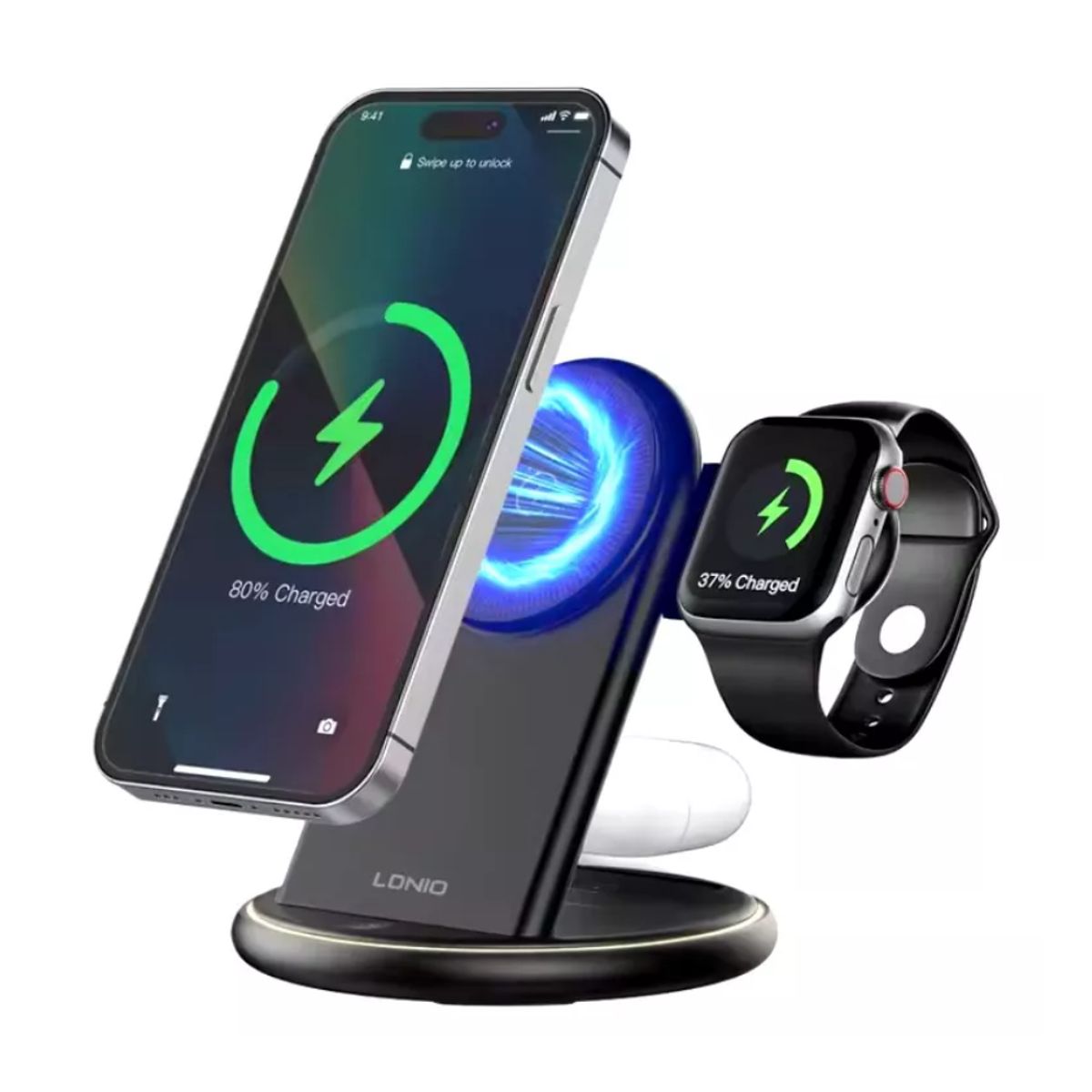LDNIO - Cargador Inalámbrico Carga Rapida Ldnio WL02 Base Magnética