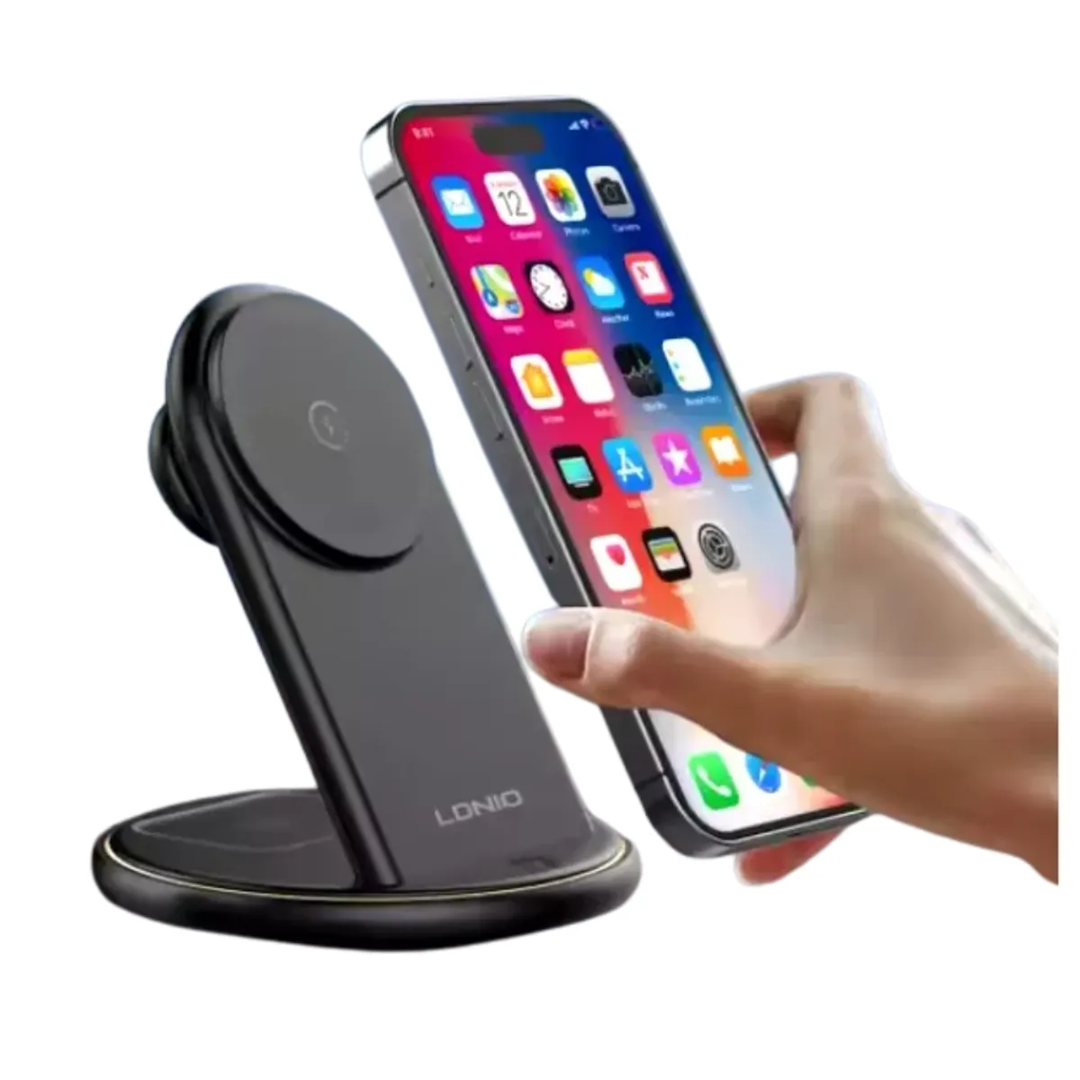 LDNIO - Cargador Inalámbrico Carga Rapida Ldnio WL02 Base Magnética
