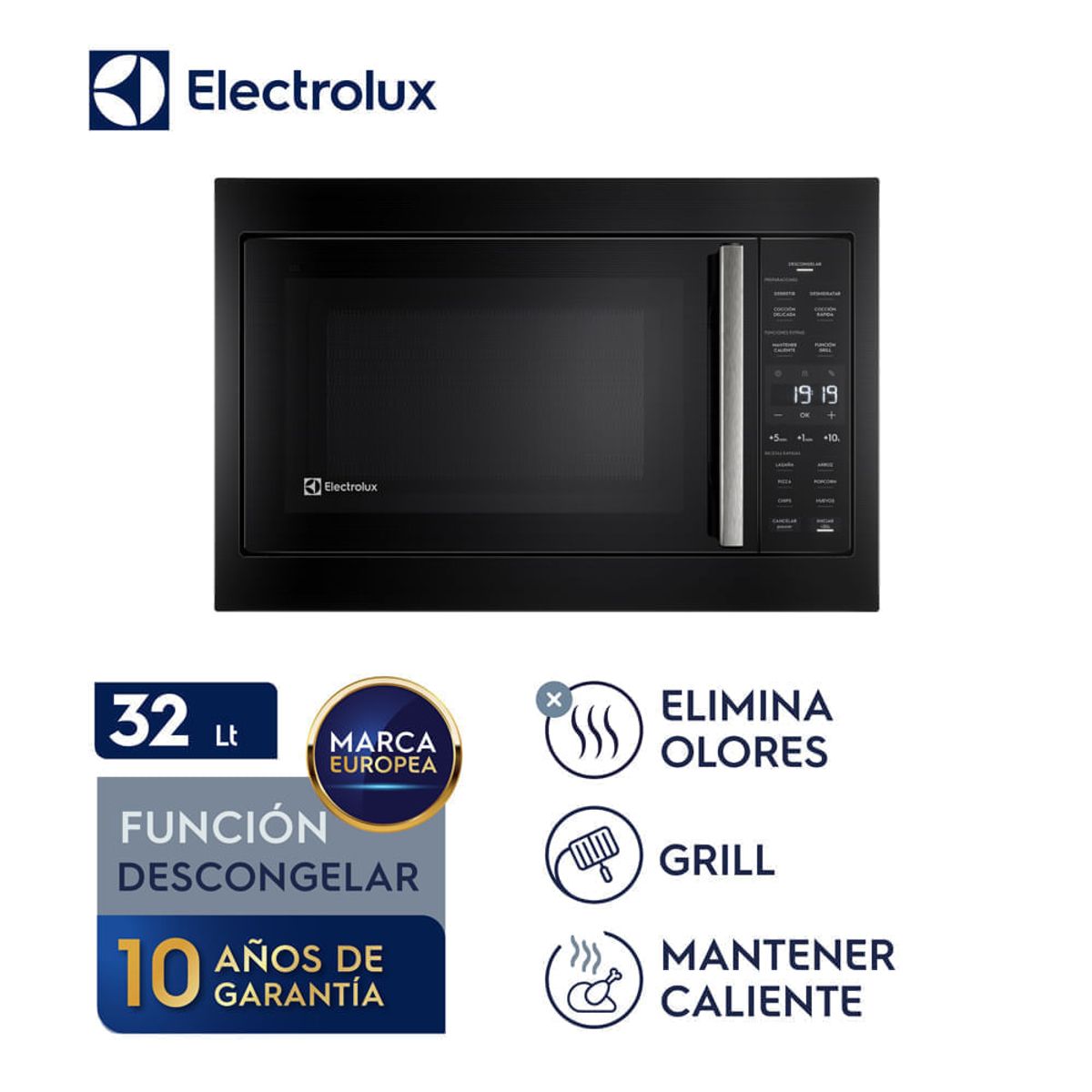 ELECTROLUX - ComboHorno Microondas Empotrable 30L EMTP24G2GXB+Tapers X2 Electrolux