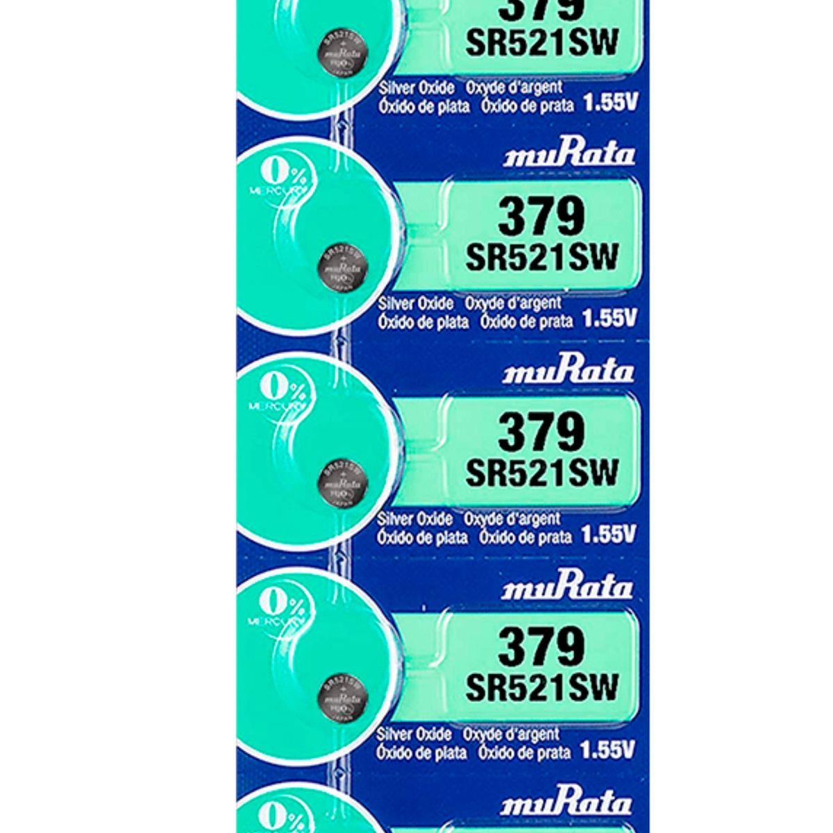 GENERICO - Pilas Botón Ag0 379 SR521SW MURATA