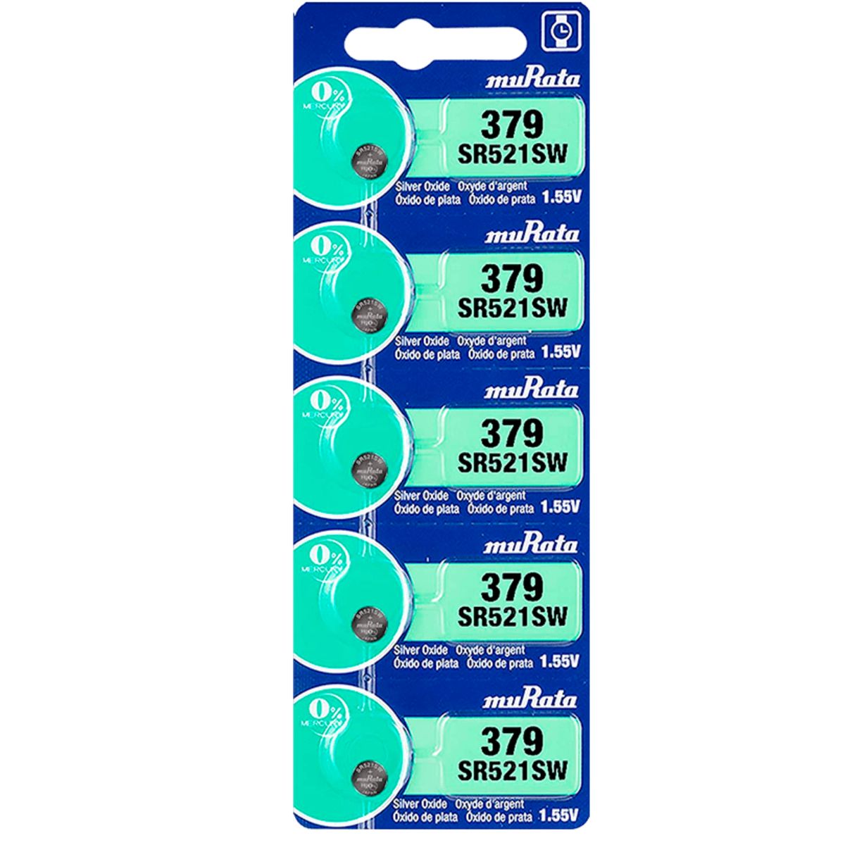 GENERICO - Pilas Botón Ag0 379 SR521SW MURATA